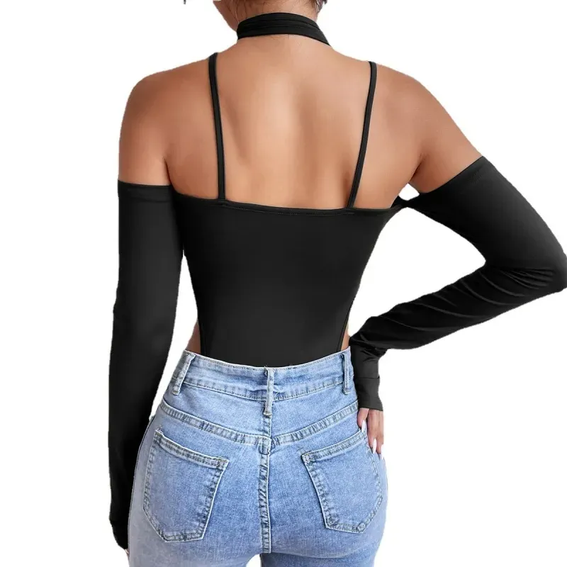 Edge Game Cutout Long Sleeve Bodysuit