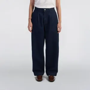 EDWIN W Nora Pant in Coral Blue Denim