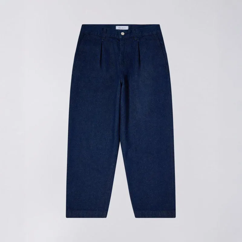 EDWIN W Nora Pant in Coral Blue Denim