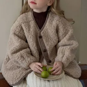 Em Cosy Soft Teddy Coat (Latte)