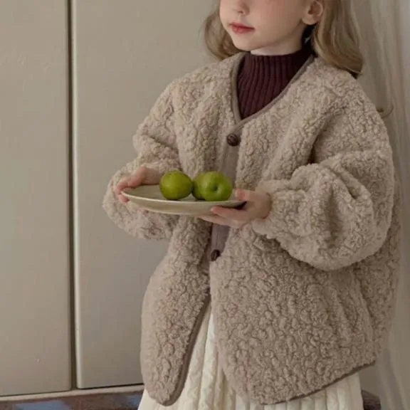 Em Cosy Soft Teddy Coat (Latte)