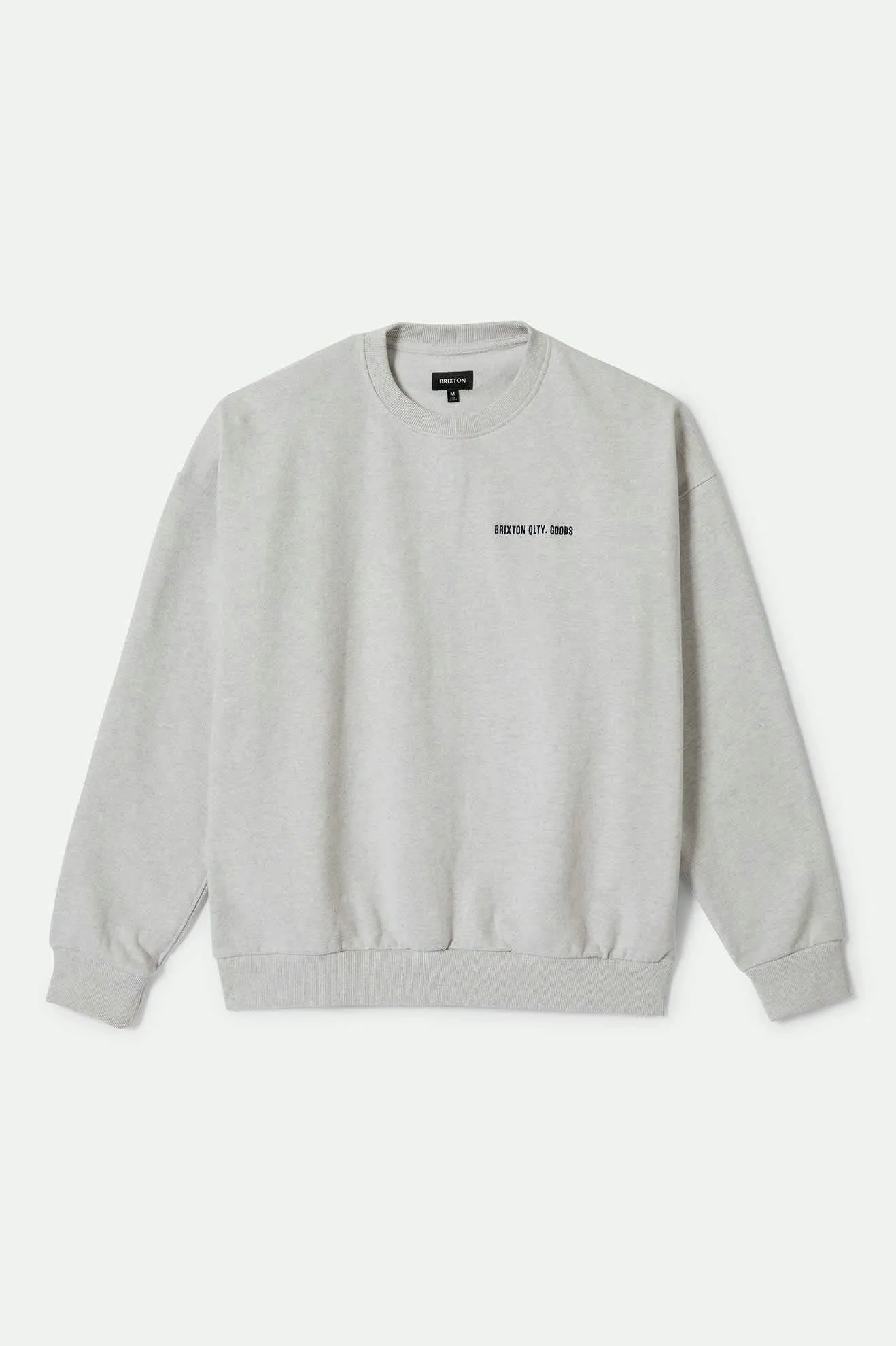 Embroidered Heavyweight Oversized Crew - Heather Grey Ash