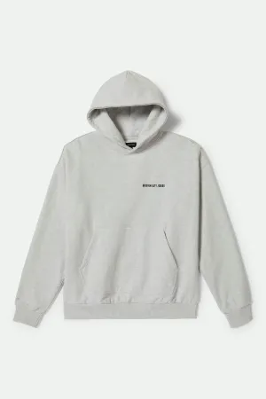 Embroidered Heavyweight Oversized Hoodie - Heather Grey Ash