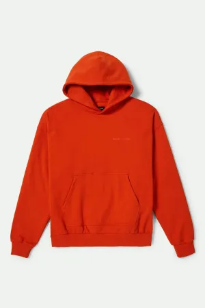 Embroidered Heavyweight Oversized Hoodie - Trail Orange
