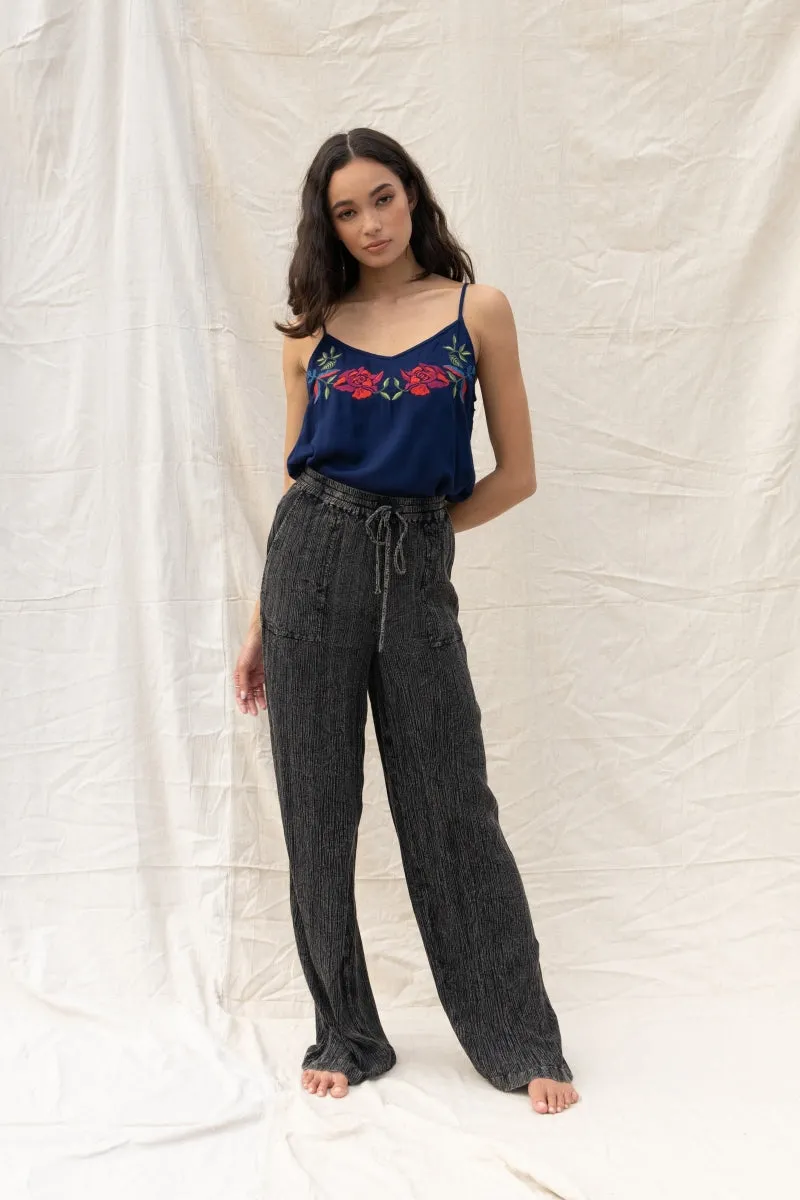 Embroidered Rose Cami