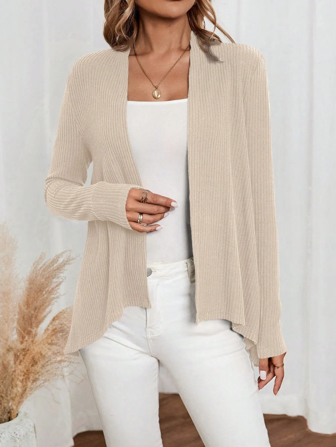 EMERY ROSE Women's Casual Long Sleeve Cardigan