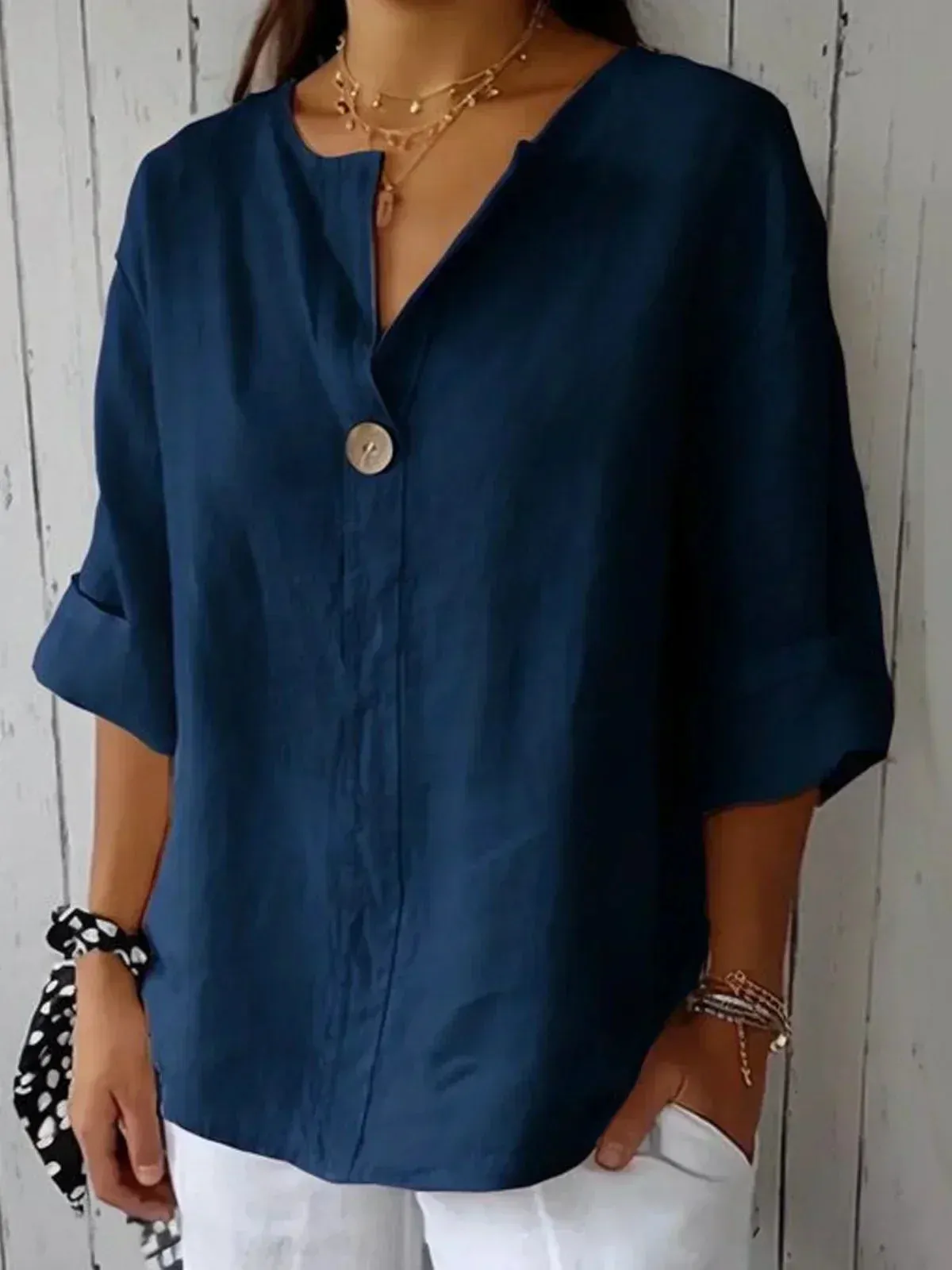 Emily™ | Chic V-Neck Blouse