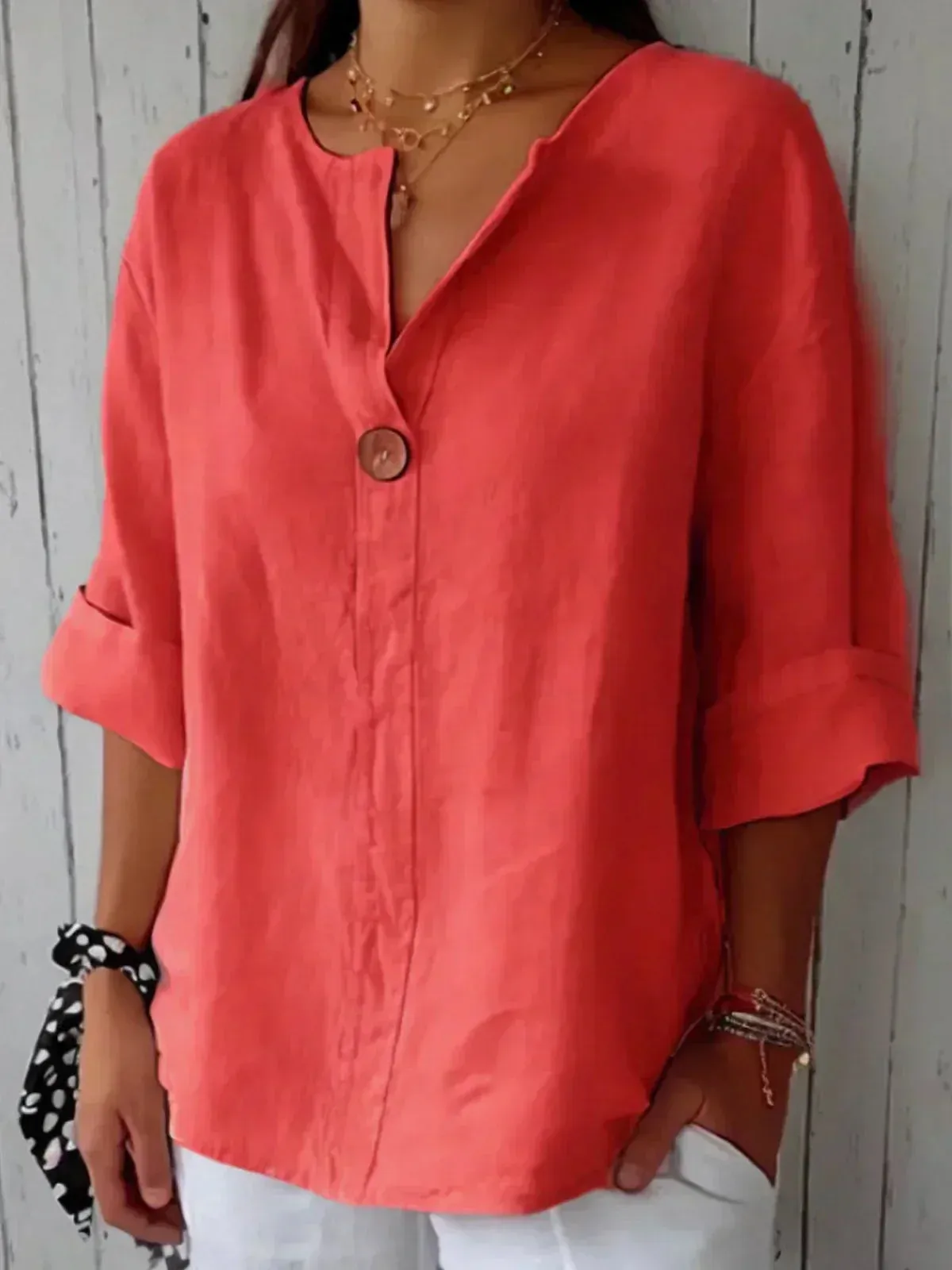 Emily™ | Chic V-Neck Blouse