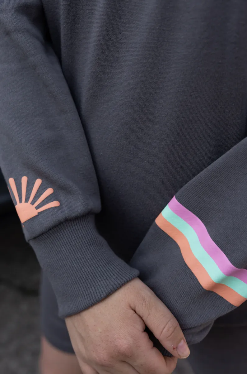 Enjoy The Little Things (Charcoal) - All Day Set / Terry Hoodie-Short Set