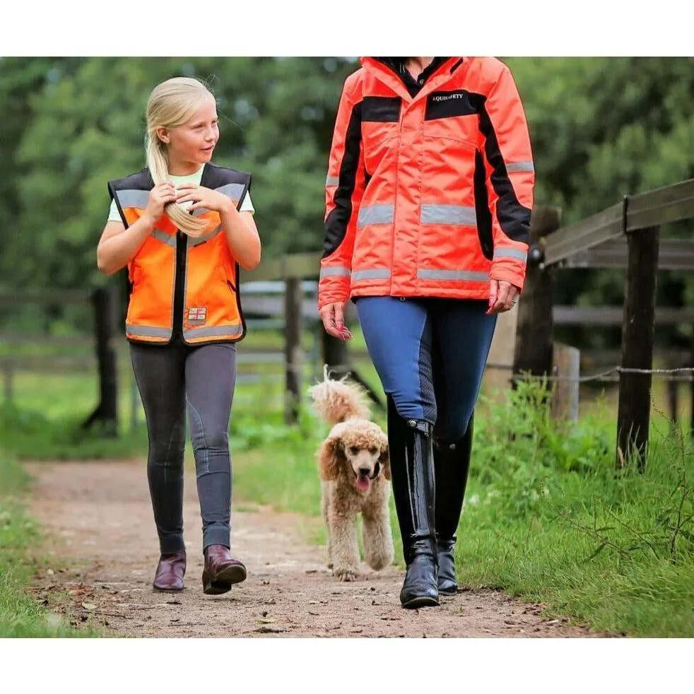 Equisafety Hi Vis Inverno Equestrian Riding Jacket - Red