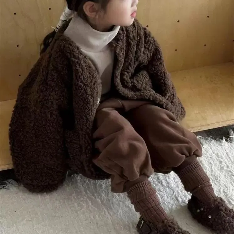 Etie Teddy Fleece Oversize Coat (Chocolate)