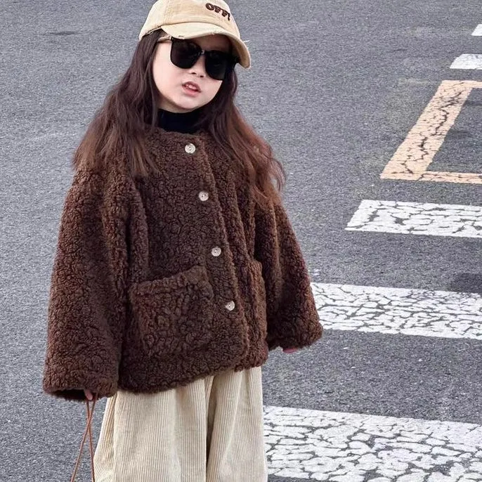 Etie Teddy Fleece Oversize Coat (Chocolate)