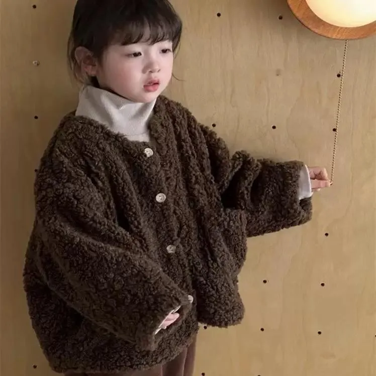 Etie Teddy Fleece Oversize Coat (Chocolate)