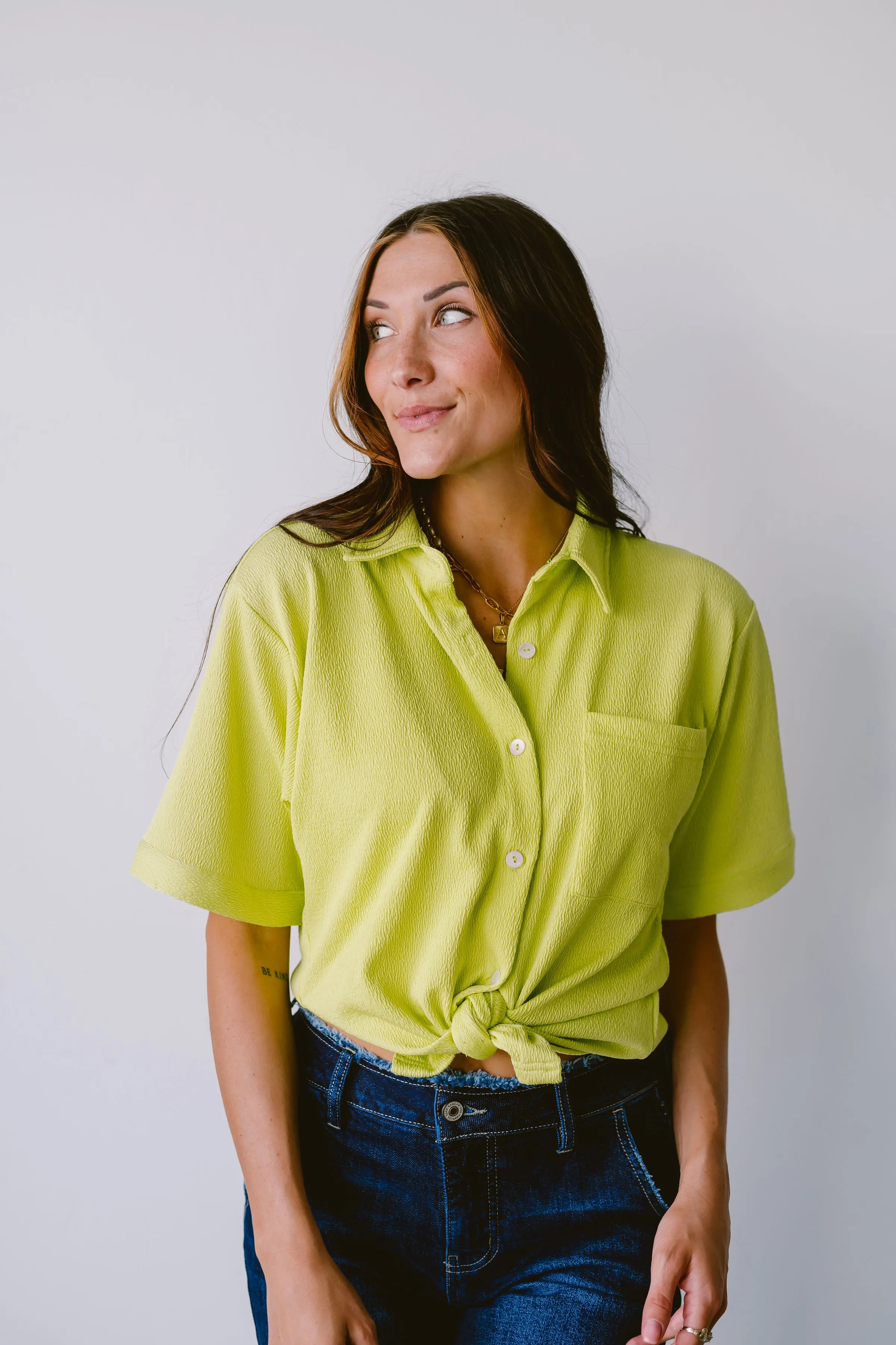 Euphoria Textured Button-up
