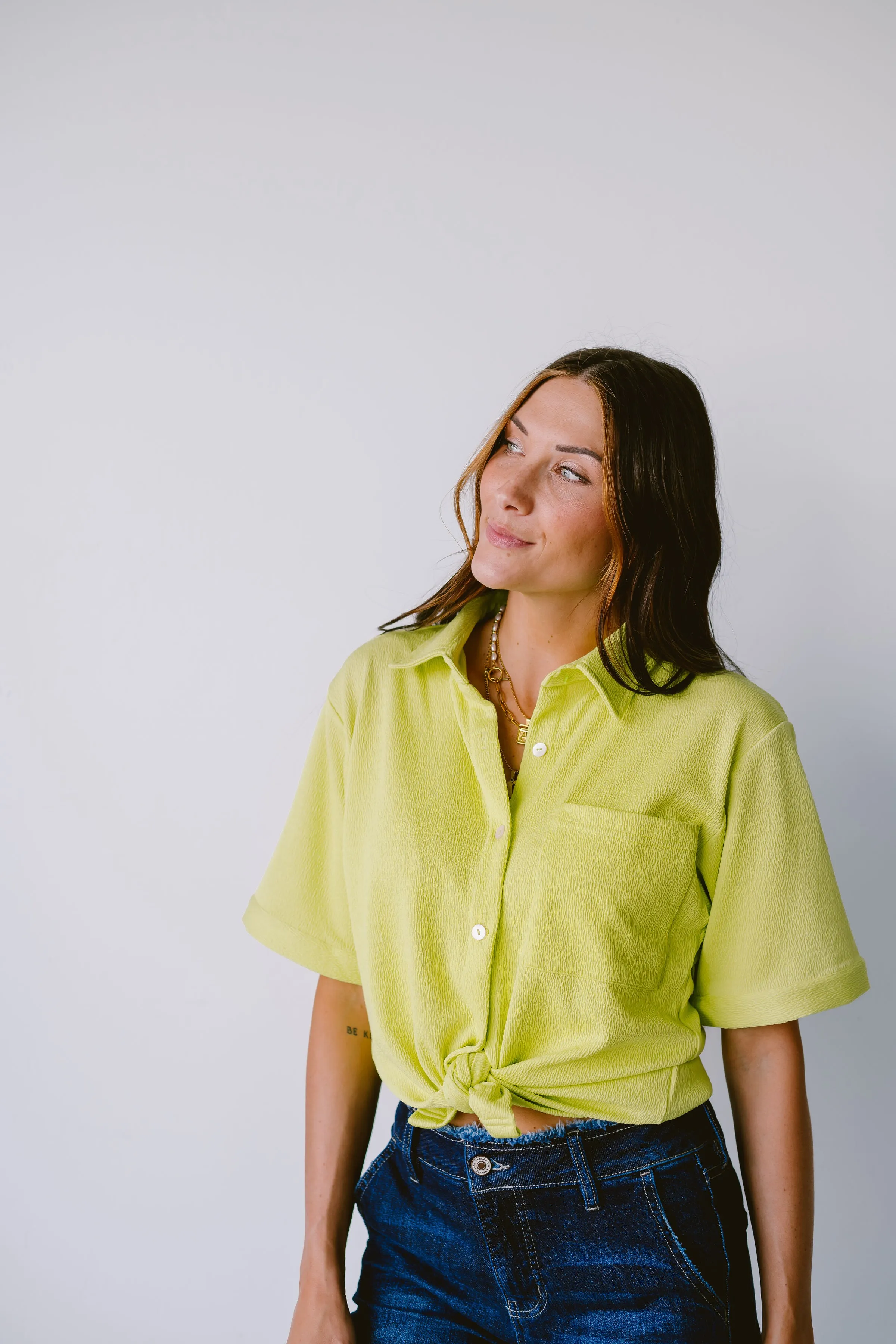 Euphoria Textured Button-up