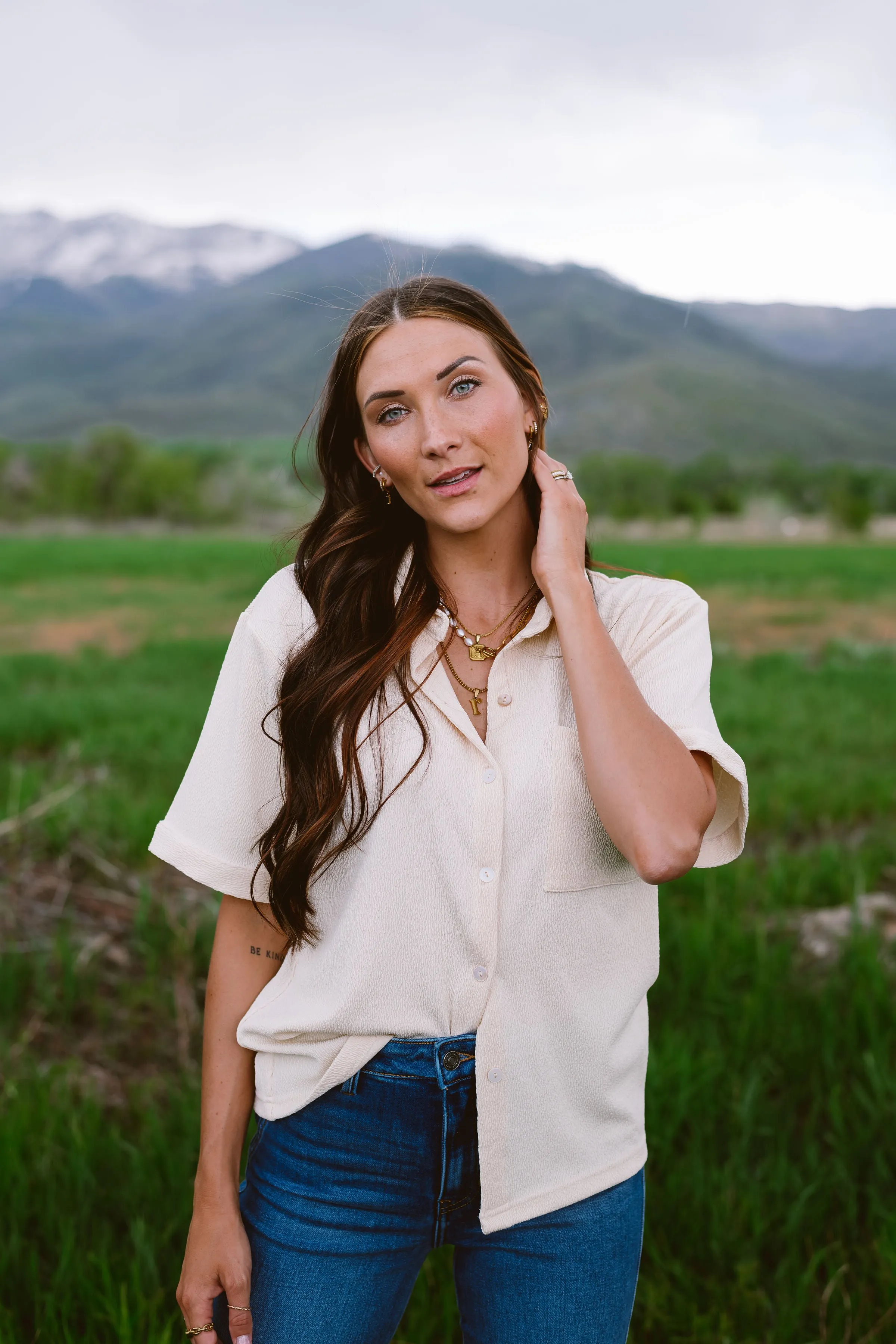 Euphoria Textured Button-up