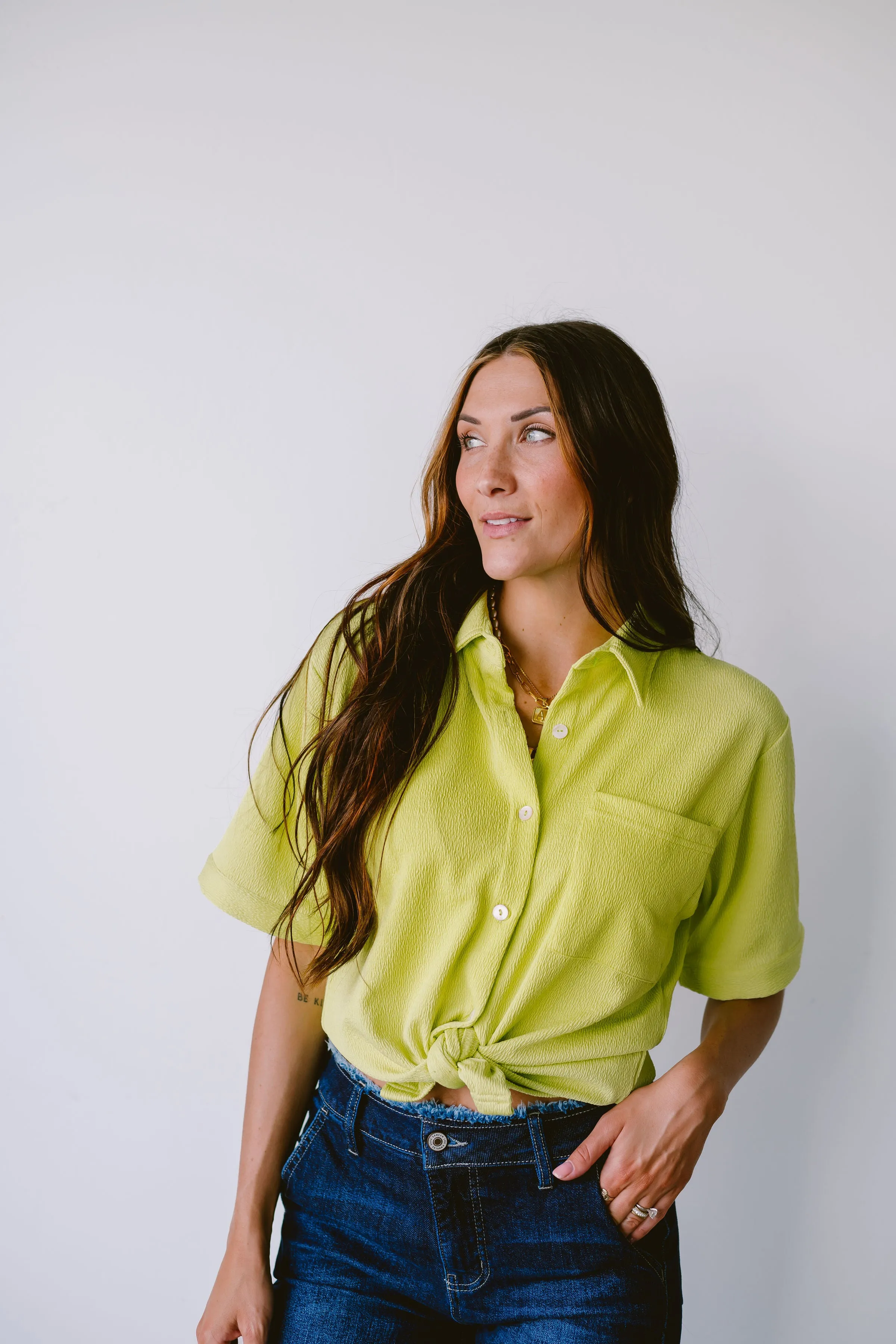 Euphoria Textured Button-up