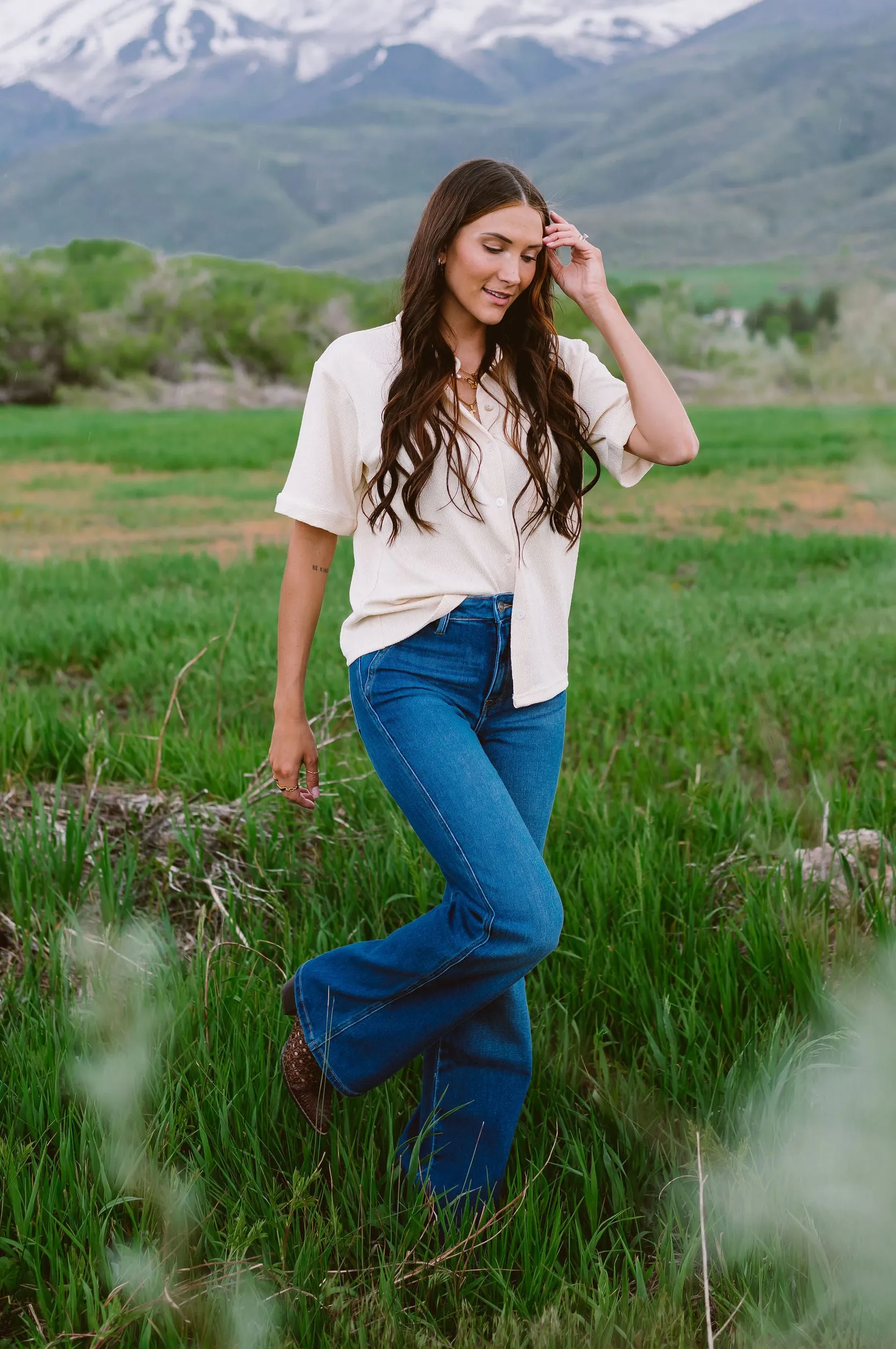 Euphoria Textured Button-up