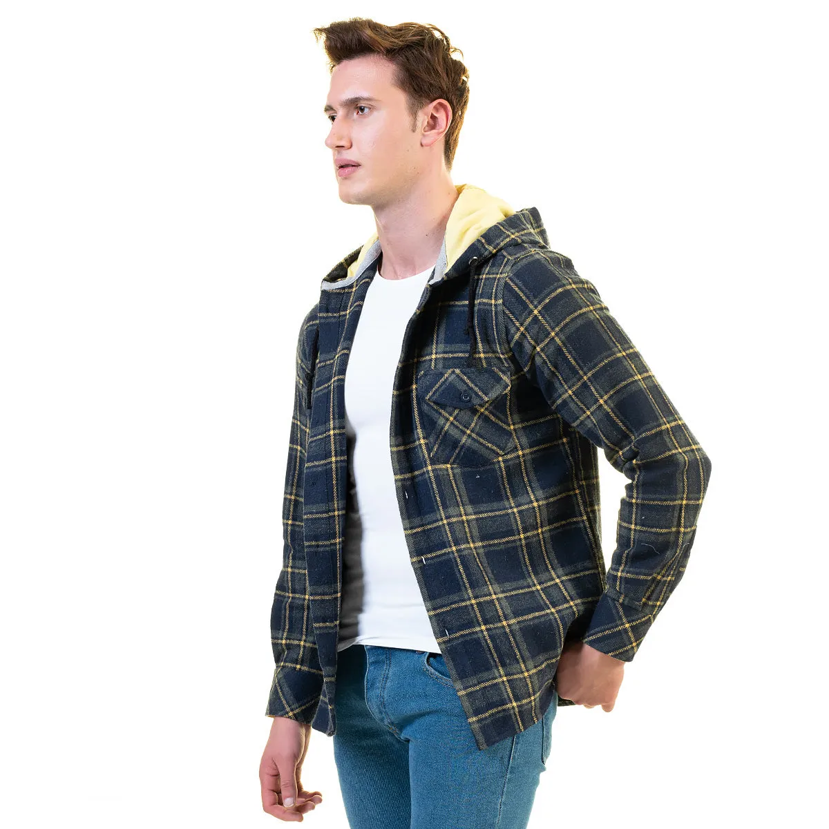 European Wool Luxury Zippered With Hoodie Sweater Jacket Warm Winter