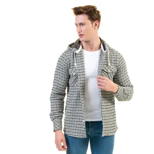 European Wool Luxury Zippered With Hoodie Sweater Jacket Warm Winter
