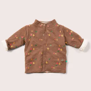 Falling Leaves Reversible Sherpa Jacket