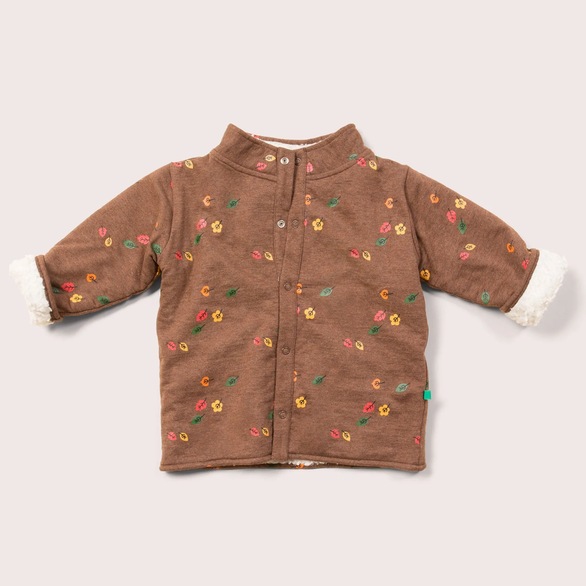 Falling Leaves Reversible Sherpa Jacket