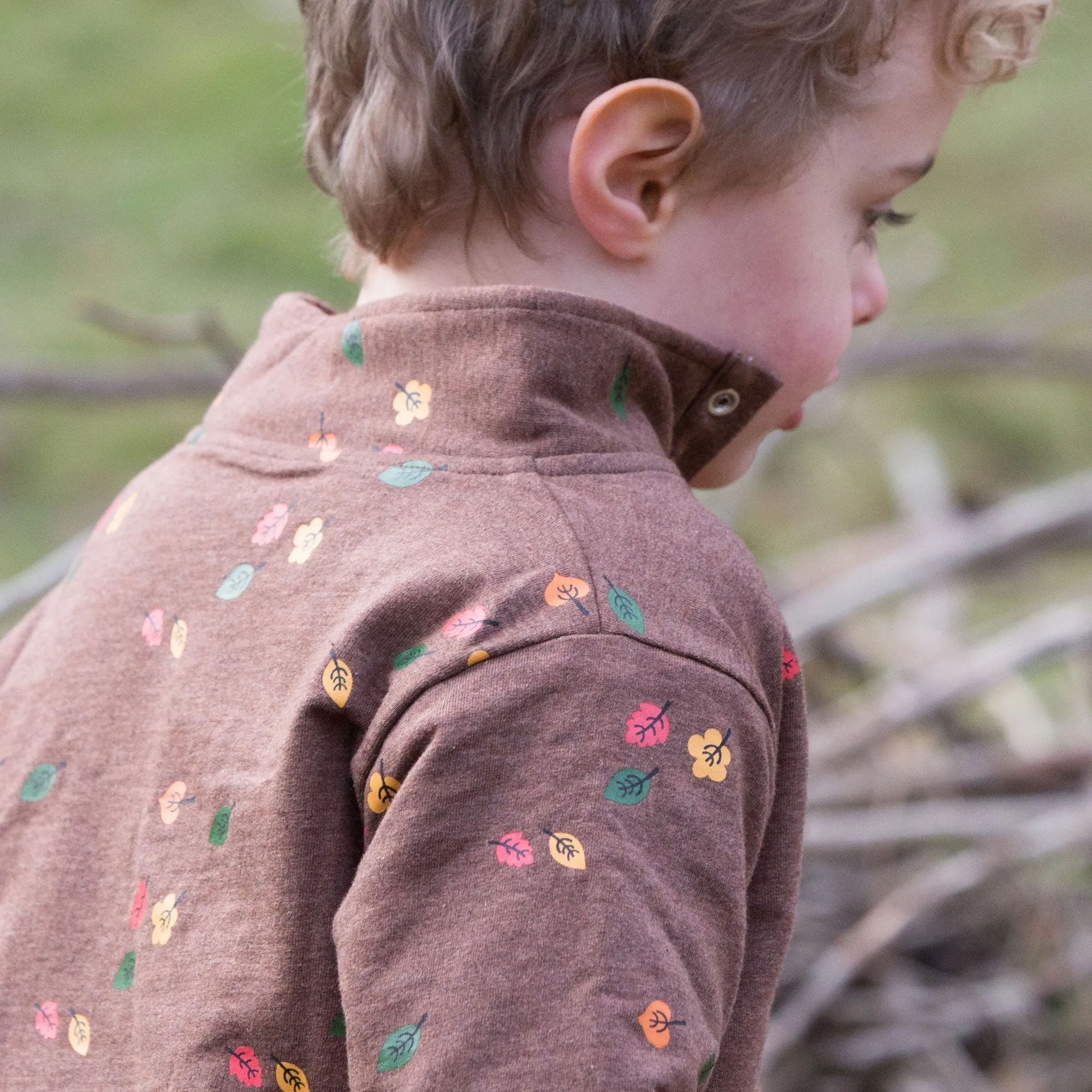 Falling Leaves Reversible Sherpa Jacket