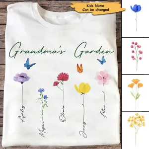 Family Watercolor Flowers Personalized Shirt