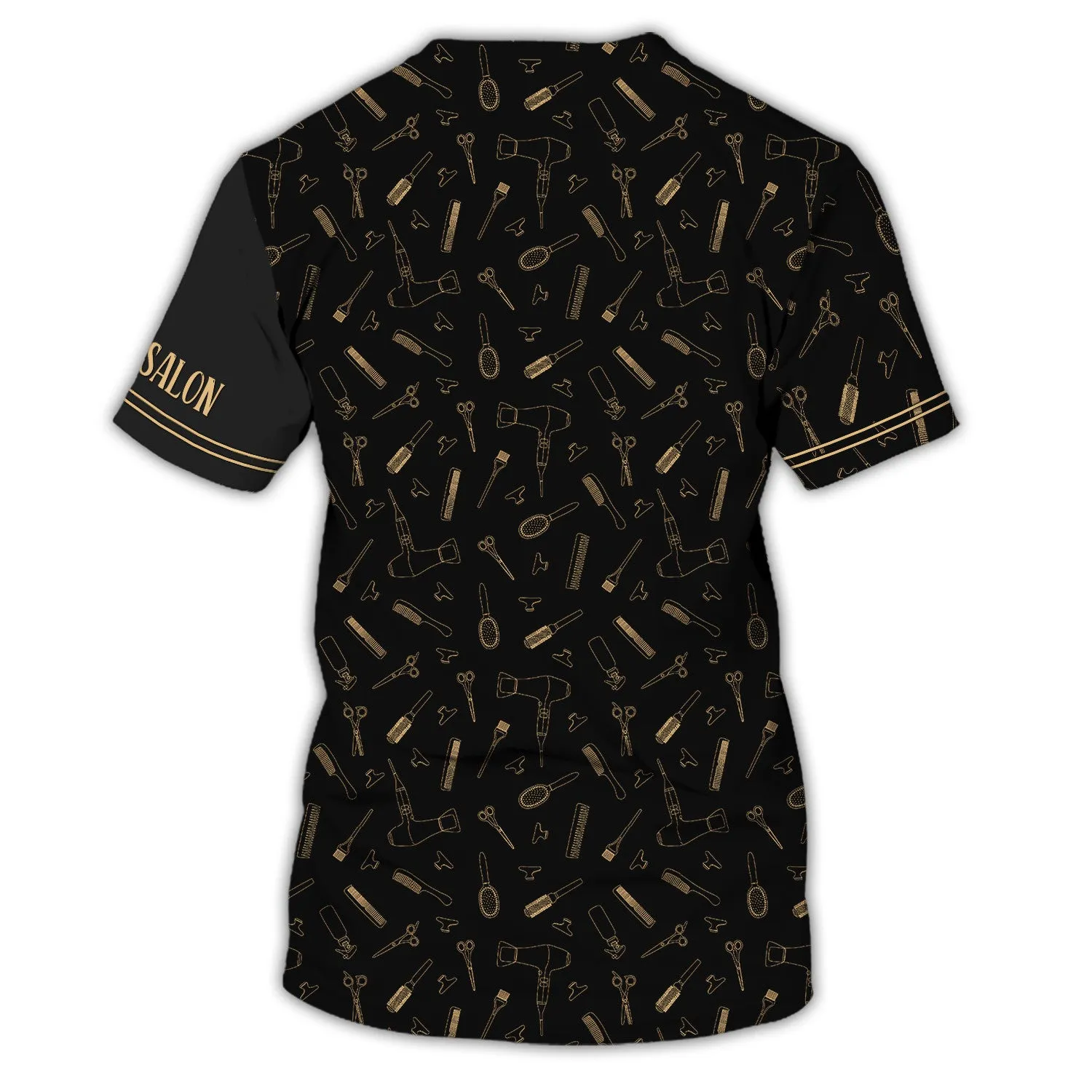 Fashion Custom Hair Uniform Hairdresser Tee Shirt Hairstylist Tools T-Shirts (Non workwear)