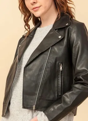 Faux Eco Leather Biker Jacket