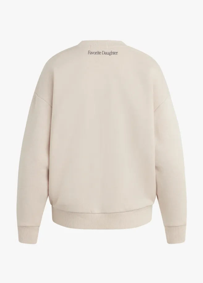 Favorite Daughter Mom of the Year Sweatshirt - Heather Oatmeal