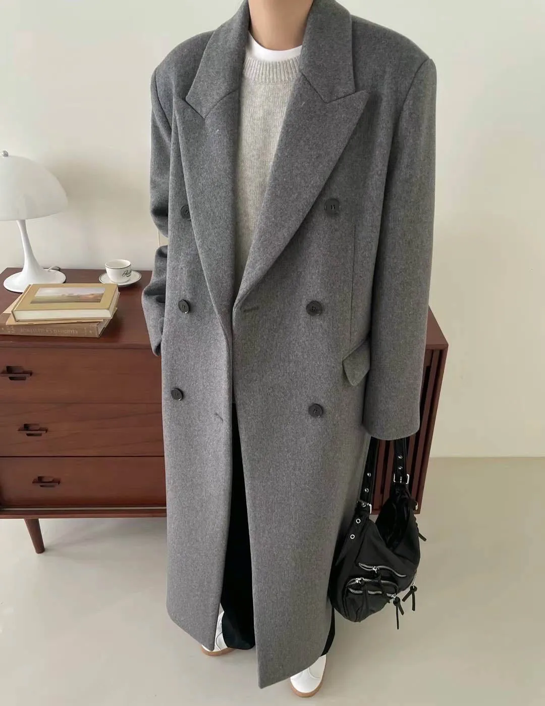 FELICIA WOOL OVERCOAT GREY
