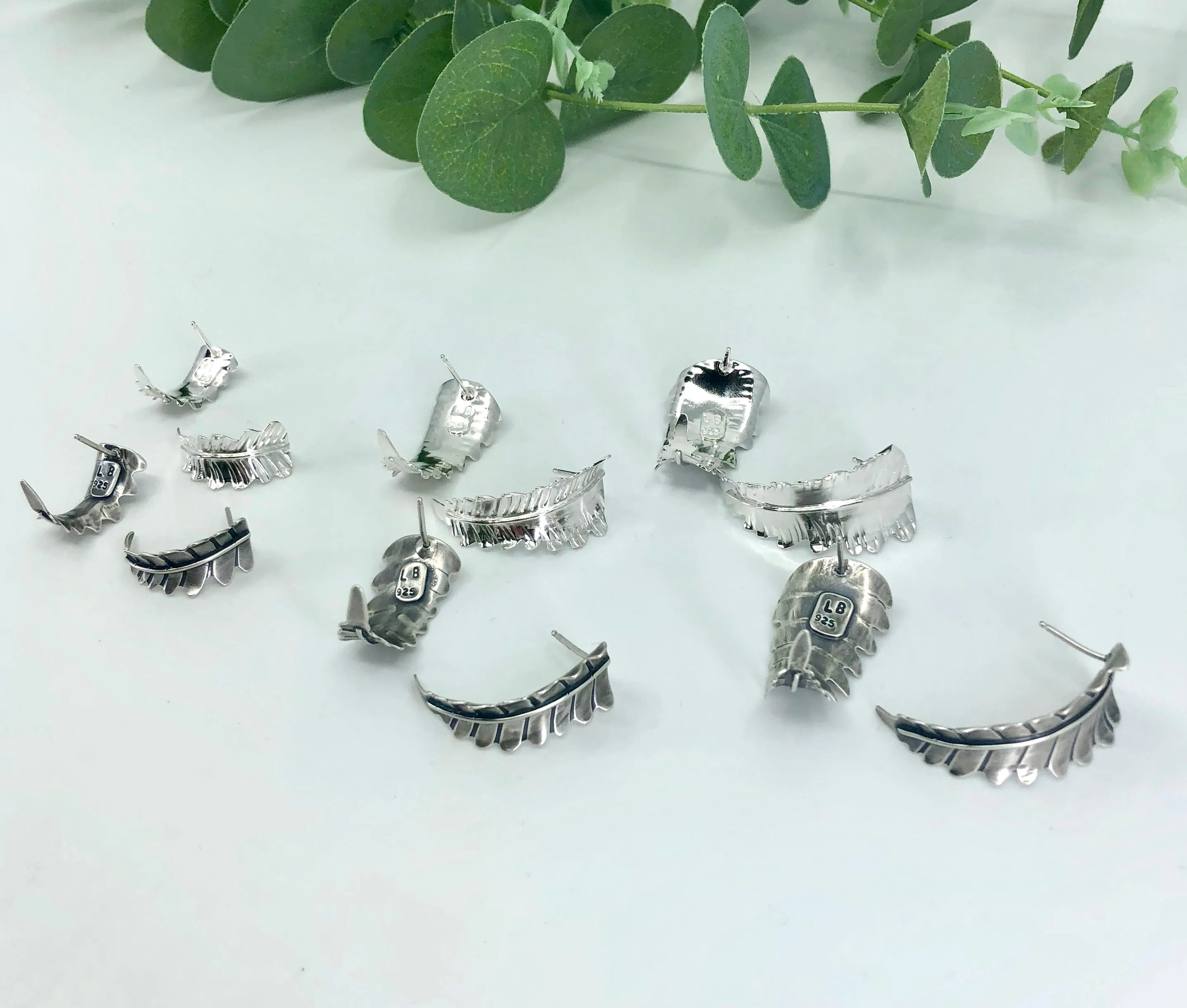 Fern Hoop Earrings
