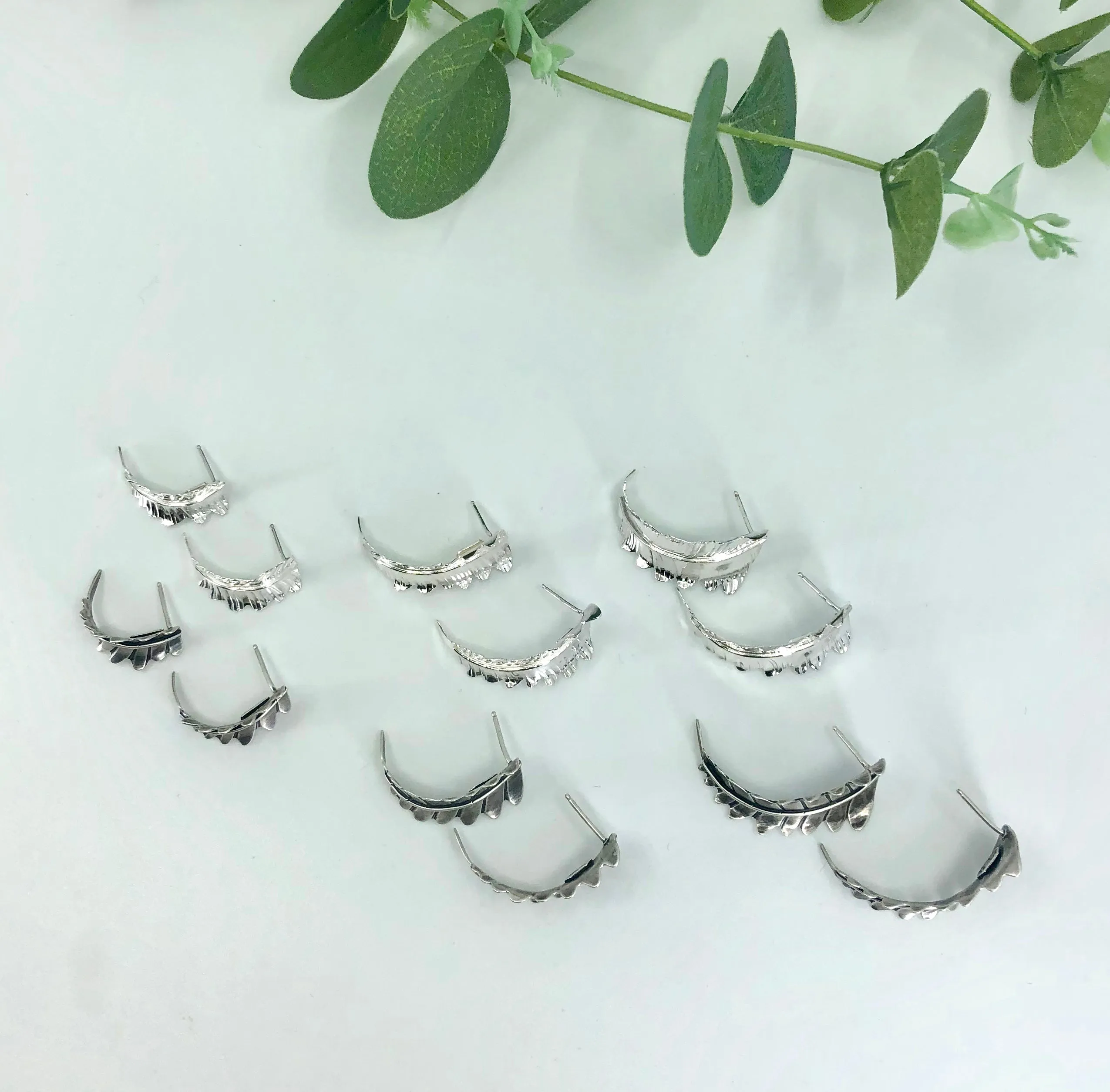 Fern Hoop Earrings