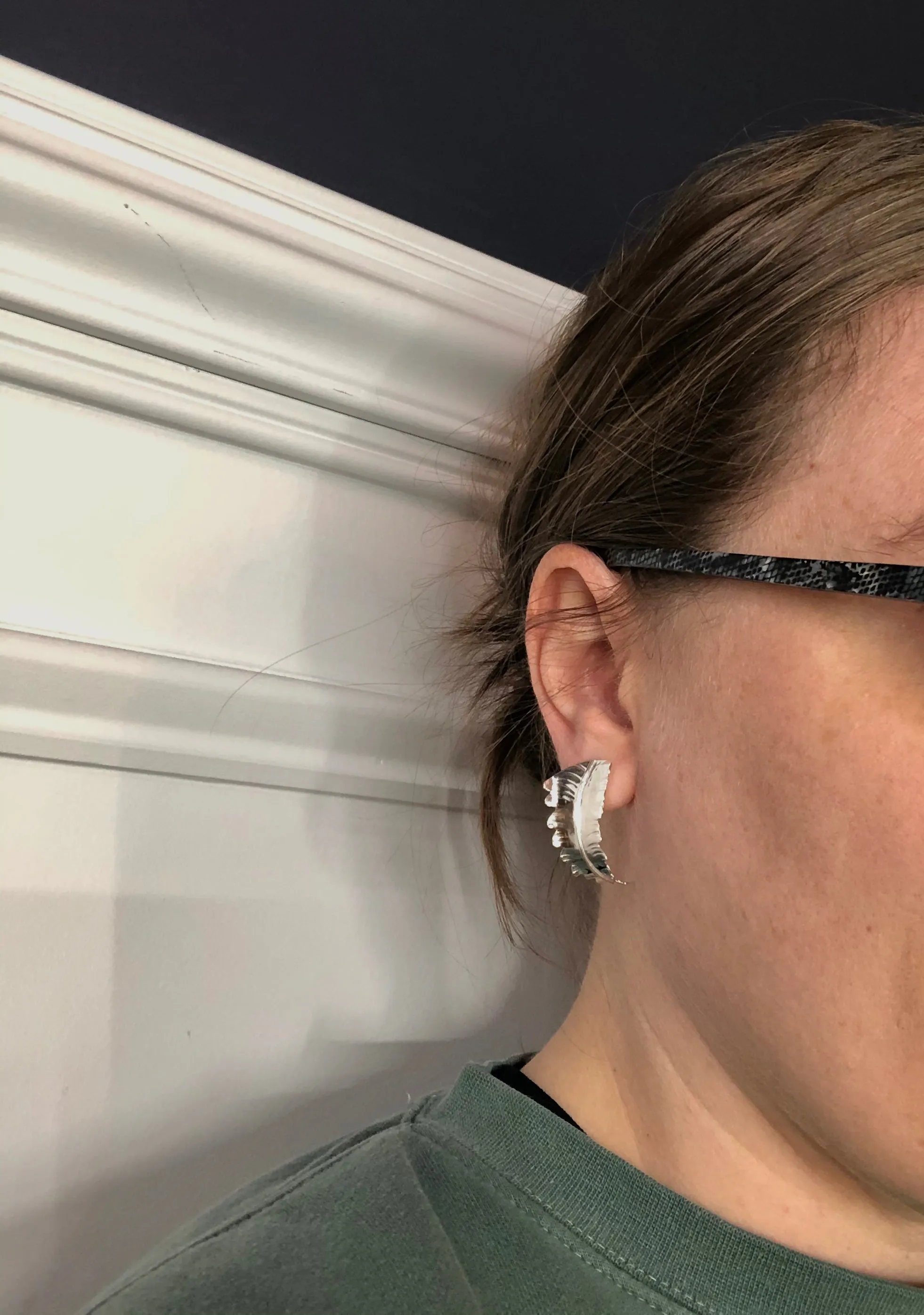 Fern Hoop Earrings