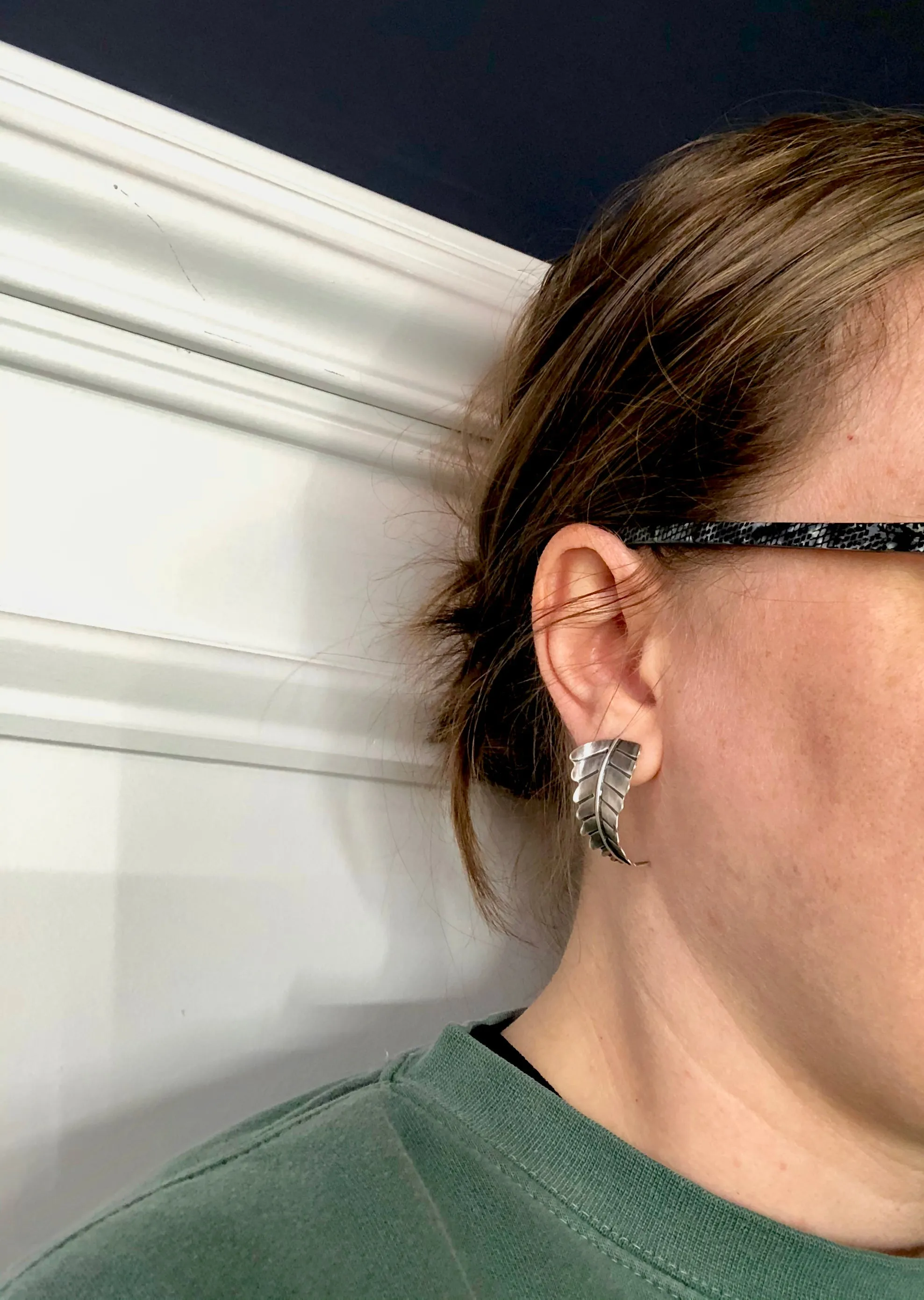 Fern Hoop Earrings