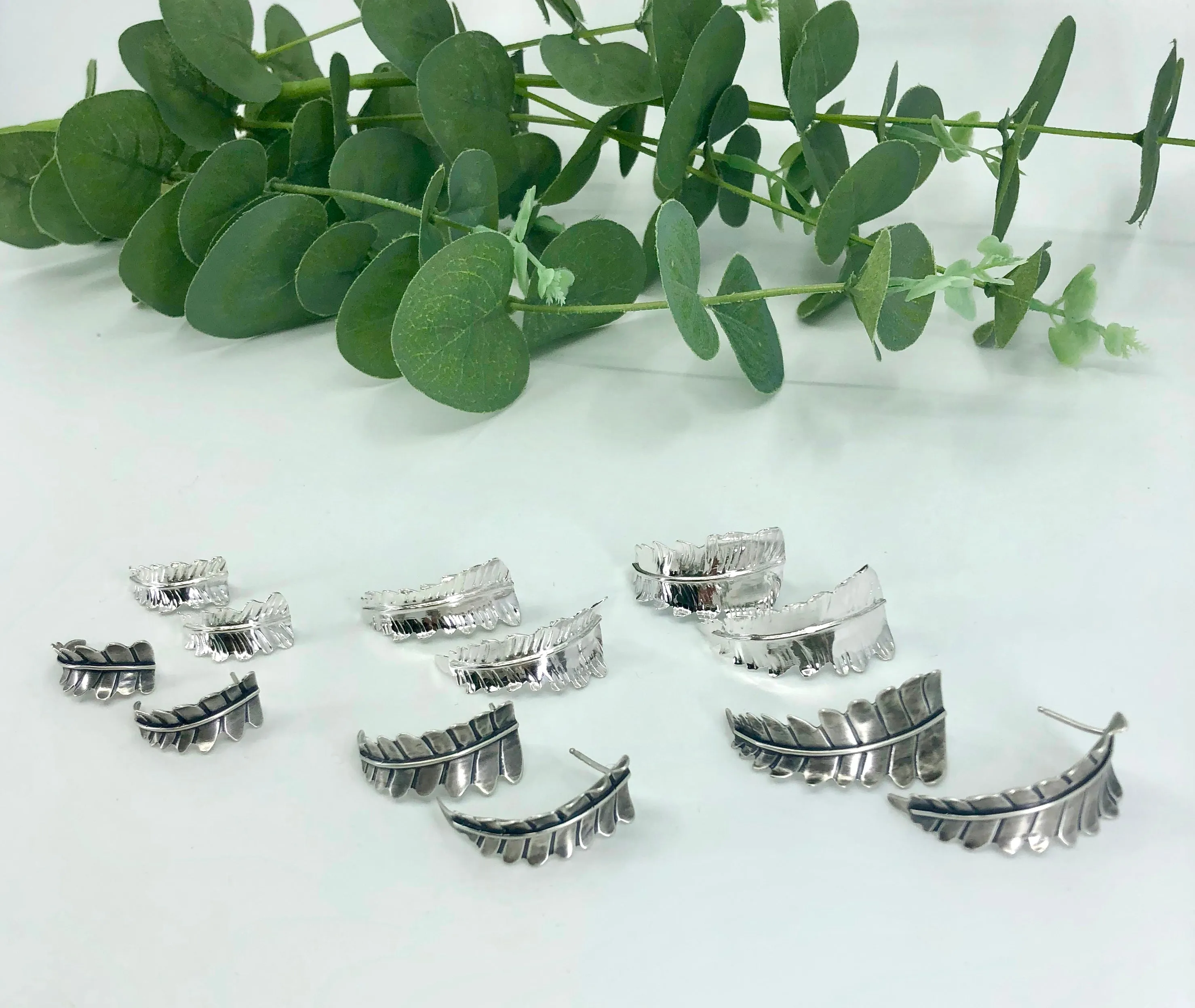 Fern Hoop Earrings