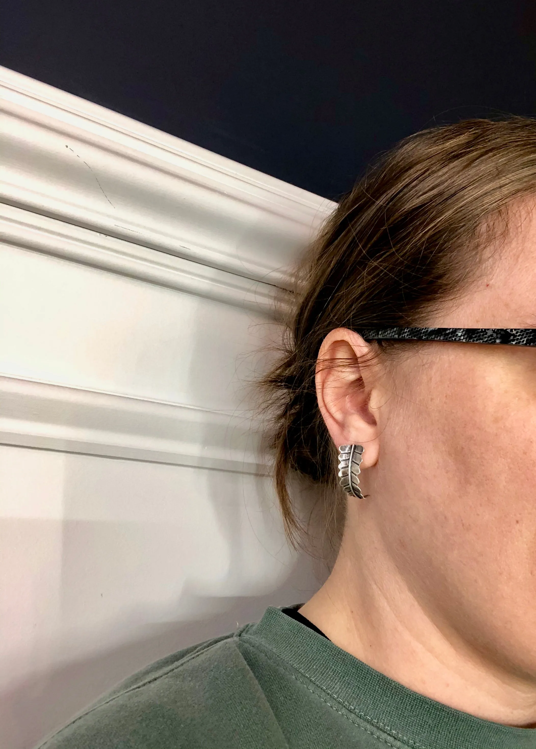 Fern Hoop Earrings