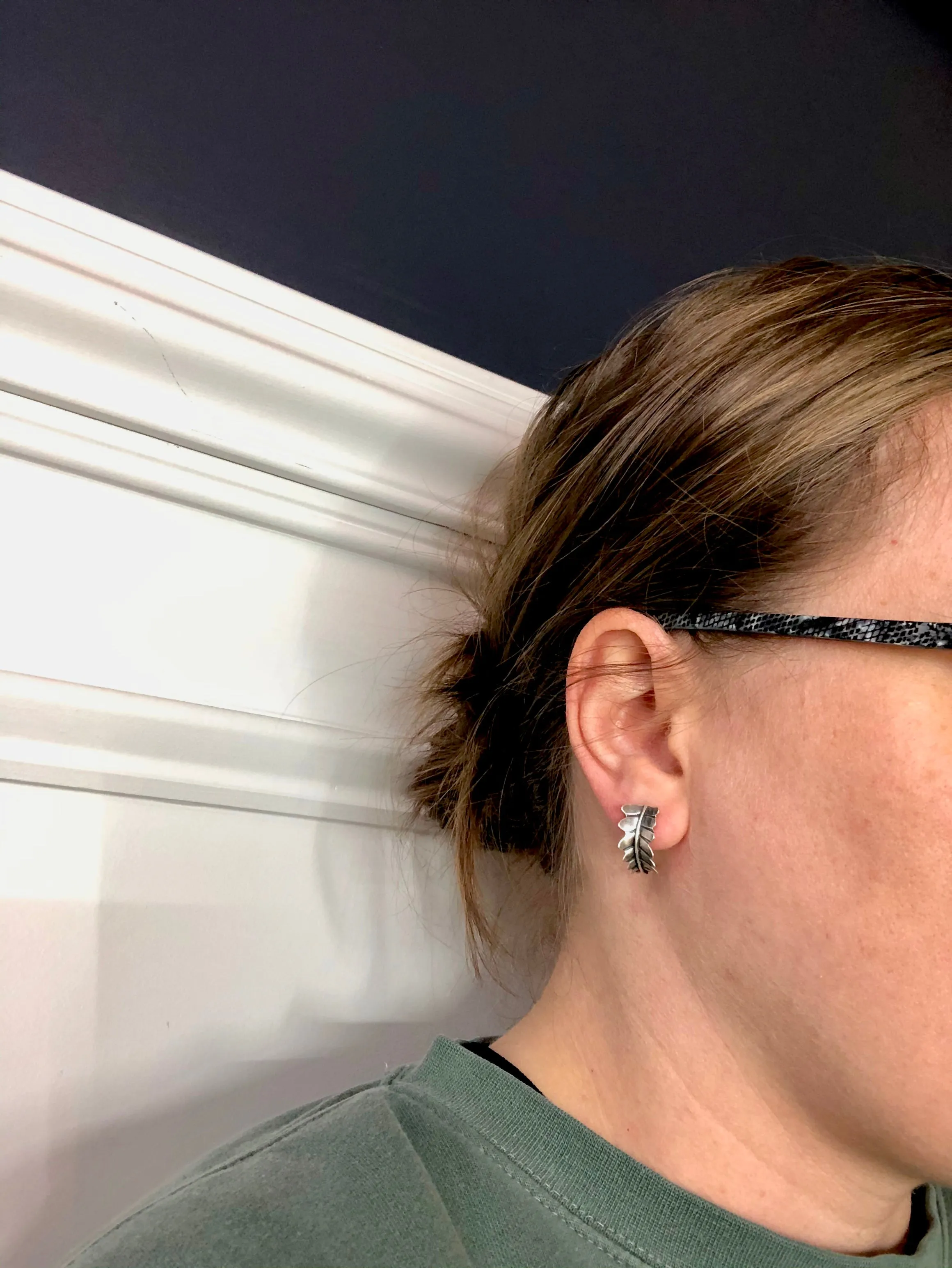 Fern Hoop Earrings