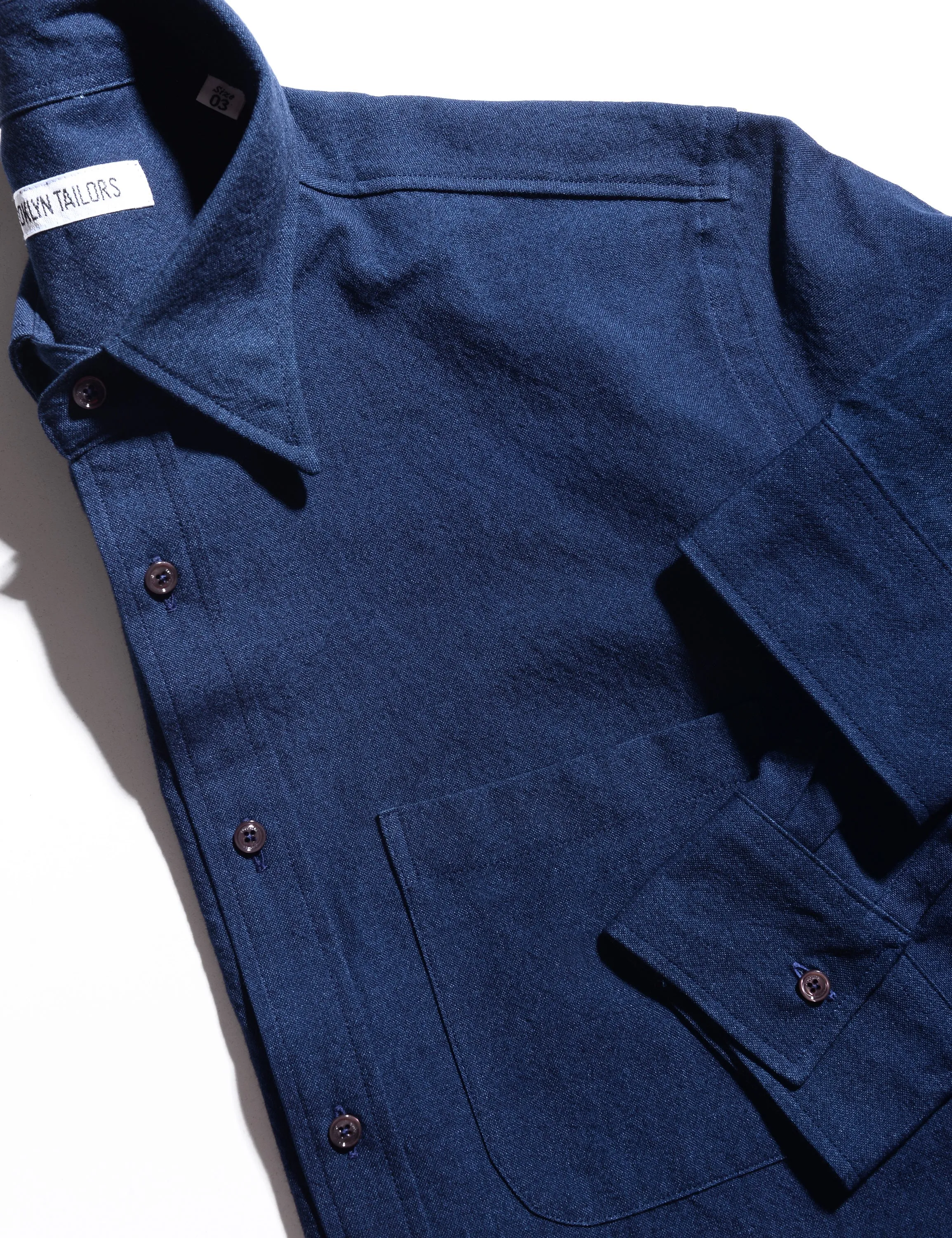 FINAL SALE: BKT14 Casual Shirt in Sturdy Chambray - Deep Indigo
