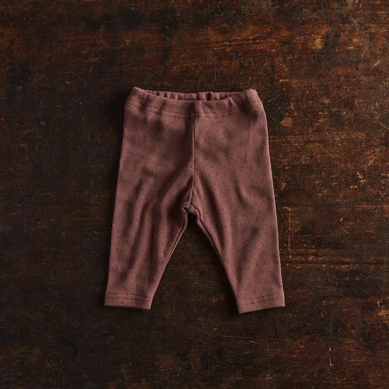 Finch Baby Leggings - Cotton Pointelle - Damson