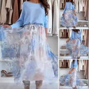 Fiona  | Soft Pastel Maxi Skirt