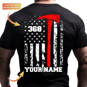 Firefighter, Personalized Name Tshirt 125, CV98
