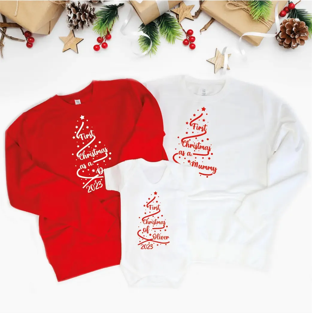 First Christmas As a Mummy and a Daddy Matching Sweatshirts