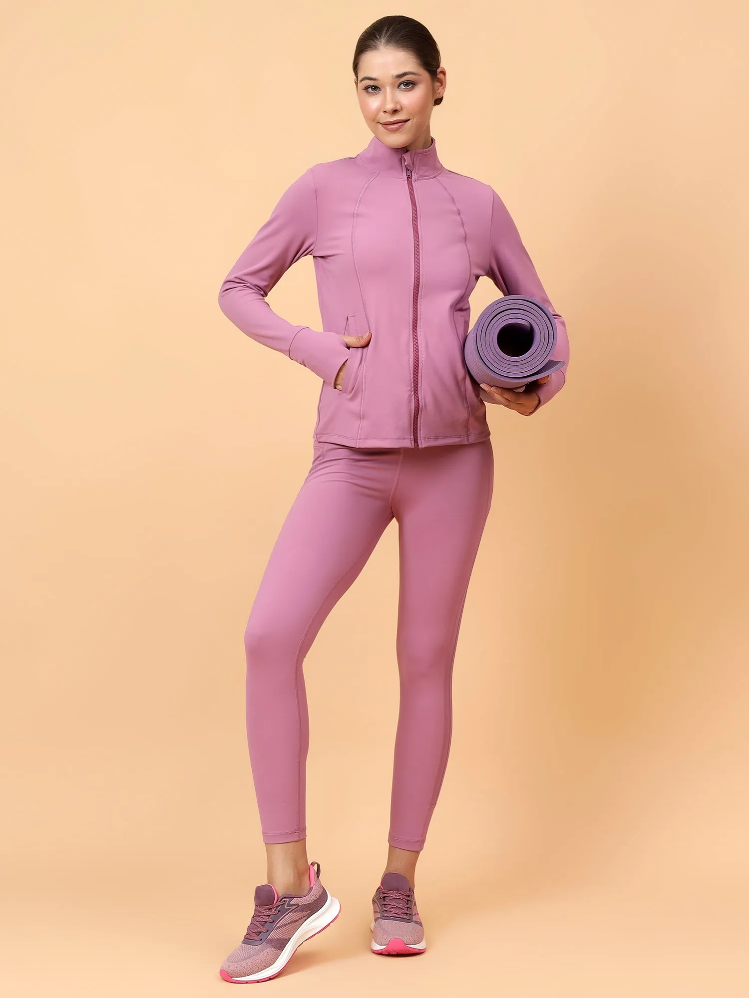 Fitkin Women Pink Fit Move Run Jacket