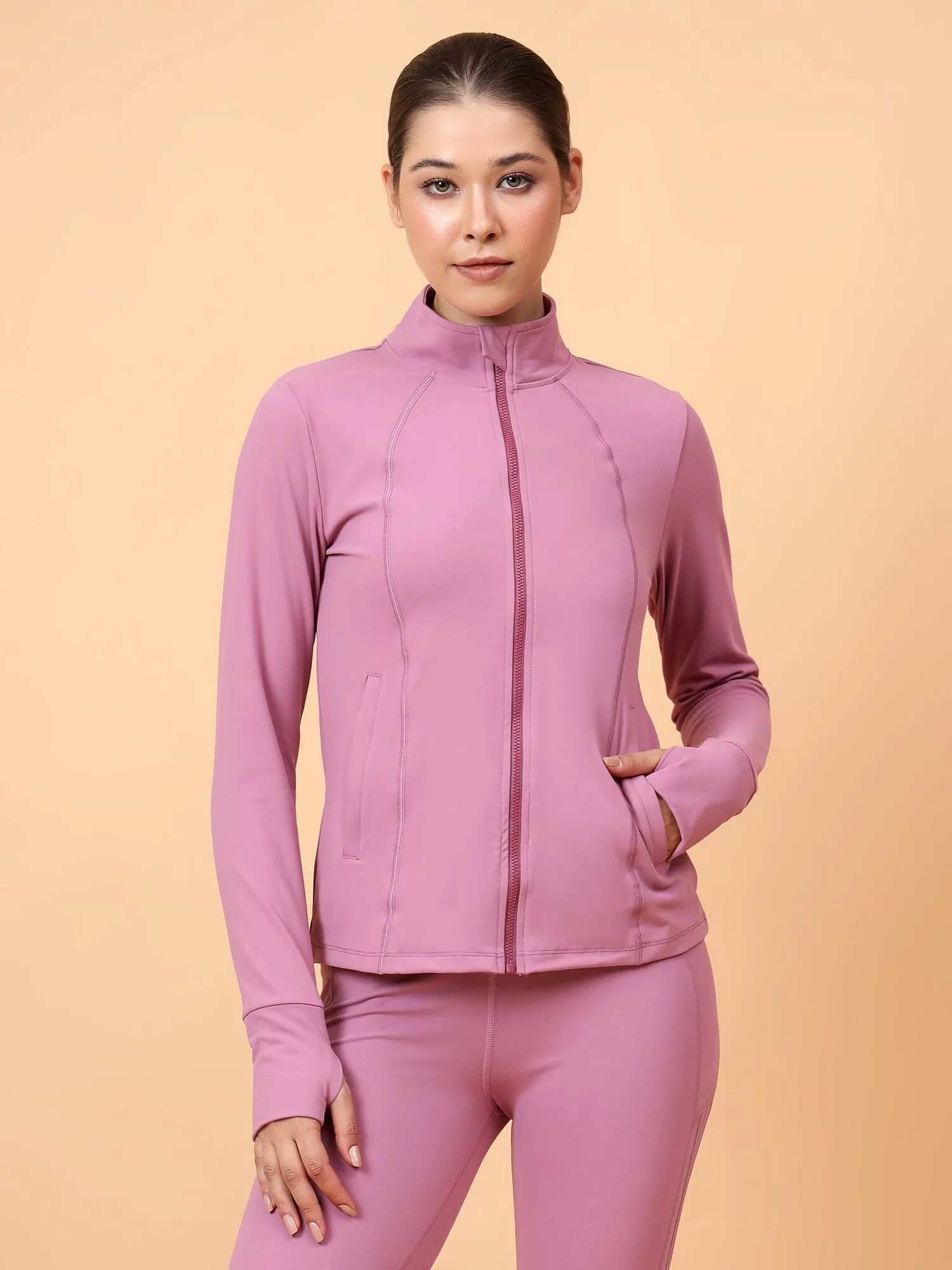 Fitkin Women Pink Fit Move Run Jacket