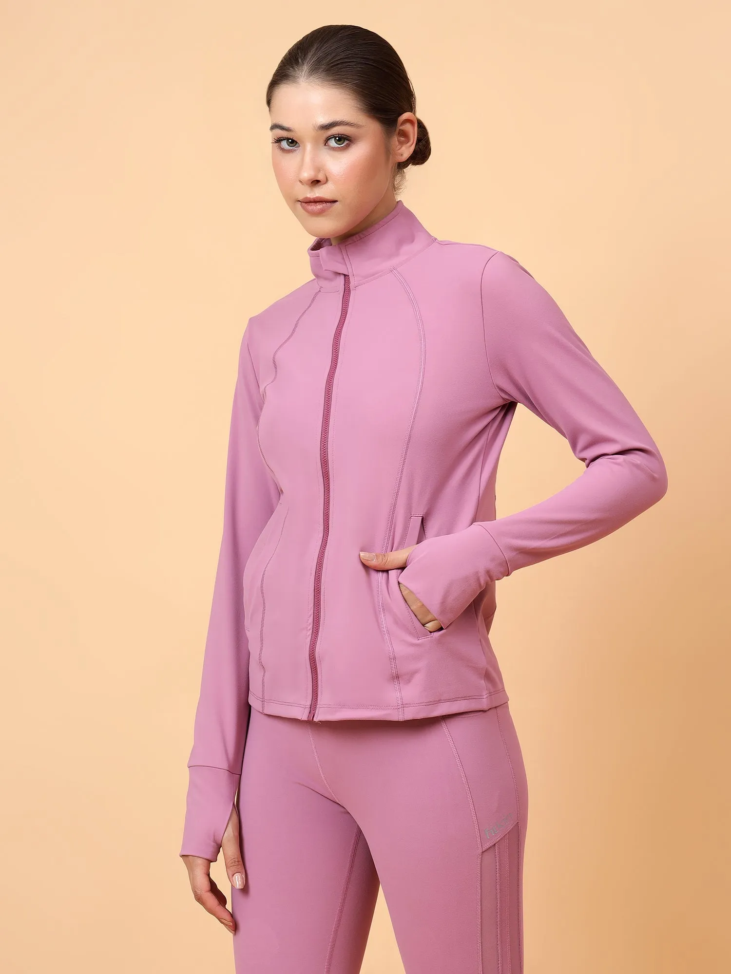 Fitkin Women Pink Fit Move Run Jacket