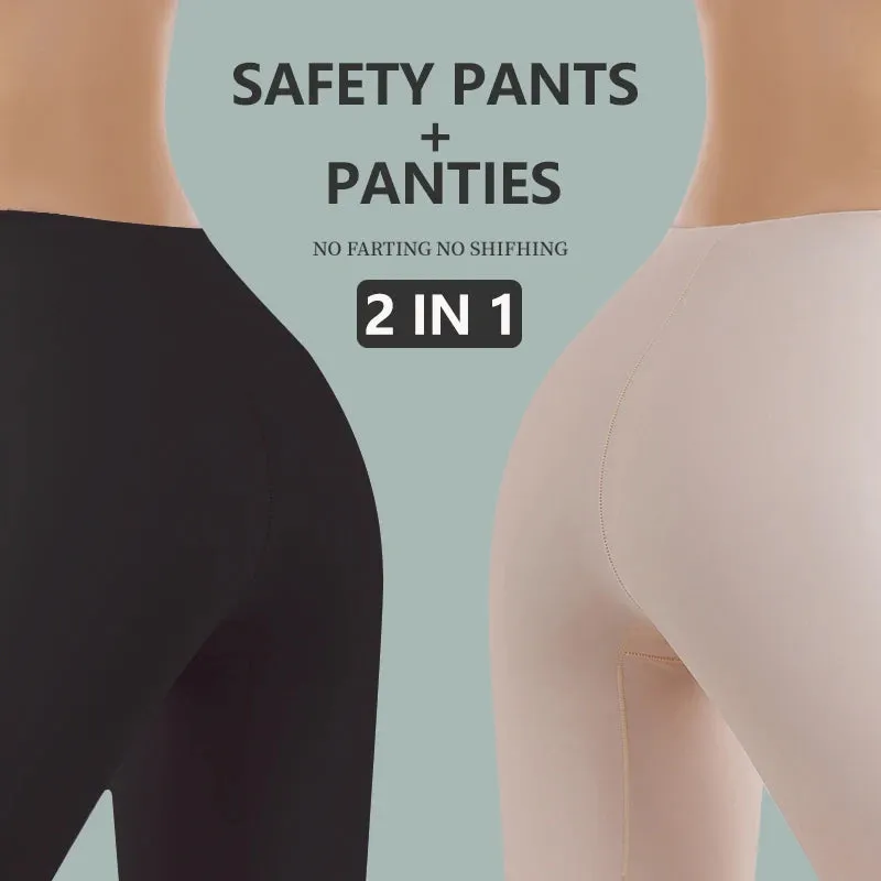 Flarixa High Waist Seamless Women's Shorts - Ice Silk, Protective Under Skirt Tights