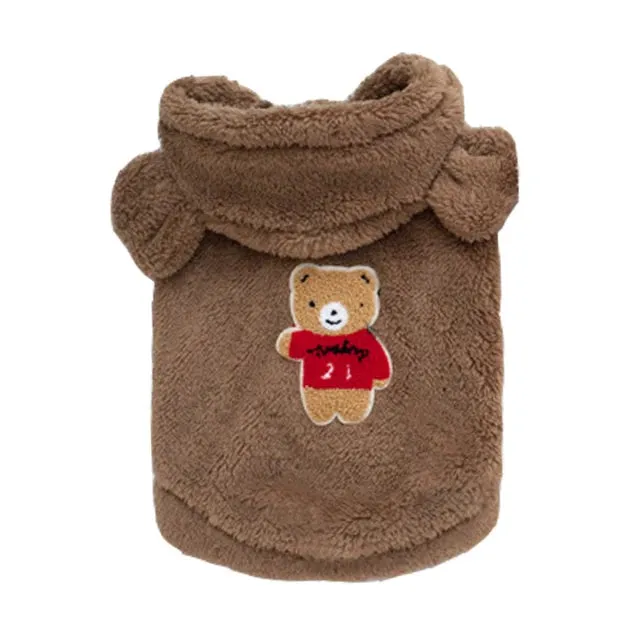 Fleece Dog Hoodie - Winter Coat for Small Dogs & Pets
