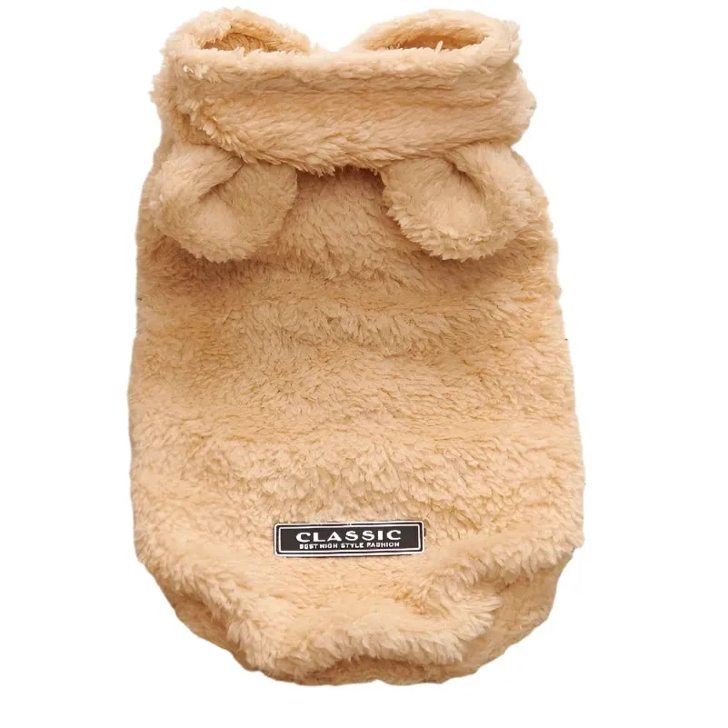 Fleece Dog Hoodie - Winter Coat for Small Dogs & Pets